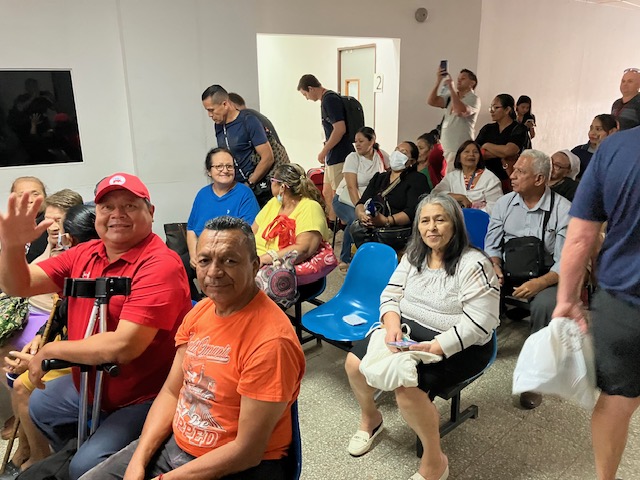 Patients waiting to be seen during an Operation Walk mission trip